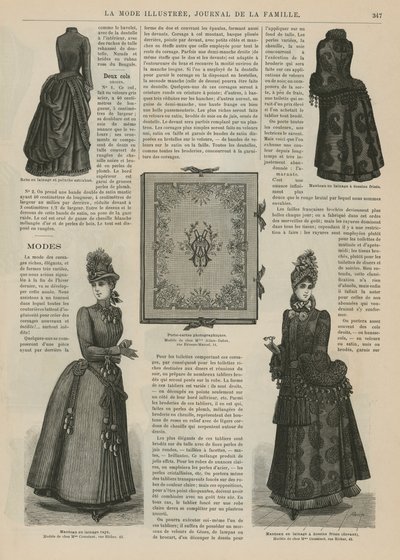 Seite aus La Mode Illustrée von French School