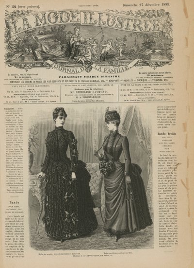 Seite aus La Mode Illustrée von French School