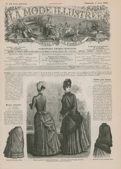 Seite aus La Mode Illustrée von French School