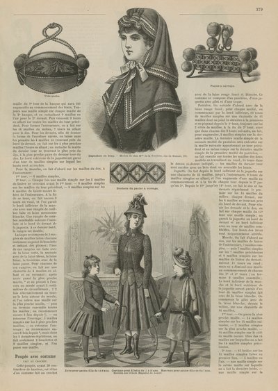 Seite aus La Mode Illustrée, 1885 von French School