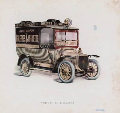 Seite aus dem Panhard & Levassor Katalog (Farblithografie) von French School