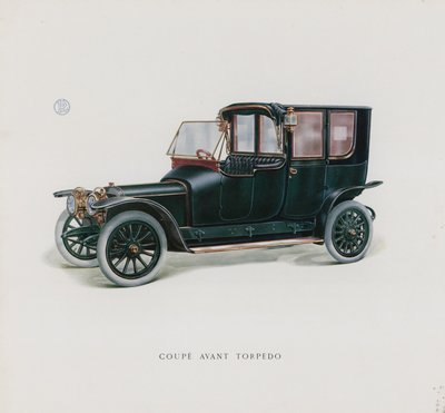 Seite aus dem Panhard & Levassor Katalog (Farblithografie) von French School