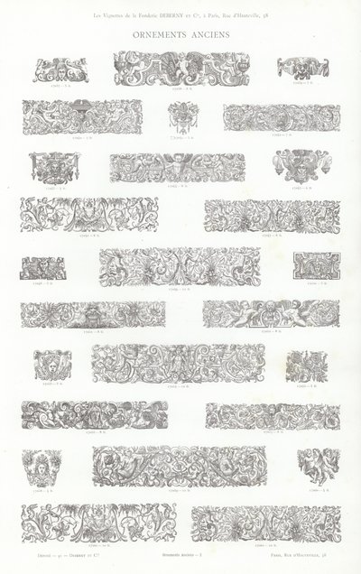Seite aus Vignettes Typographiques von French School
