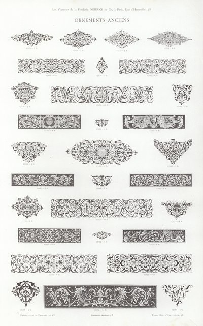 Seite aus Vignettes Typographiques von French School