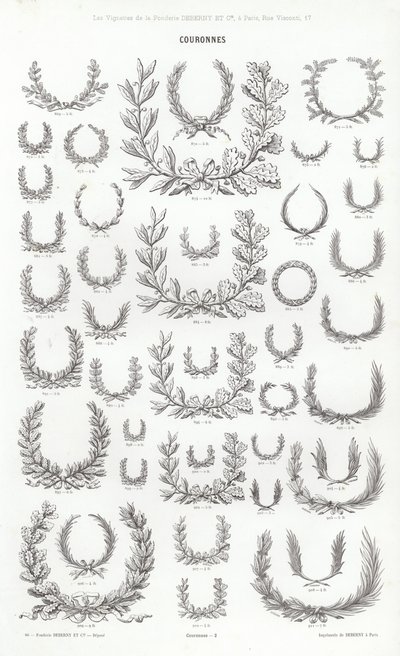 Seite aus Vignettes Typographiques von French School