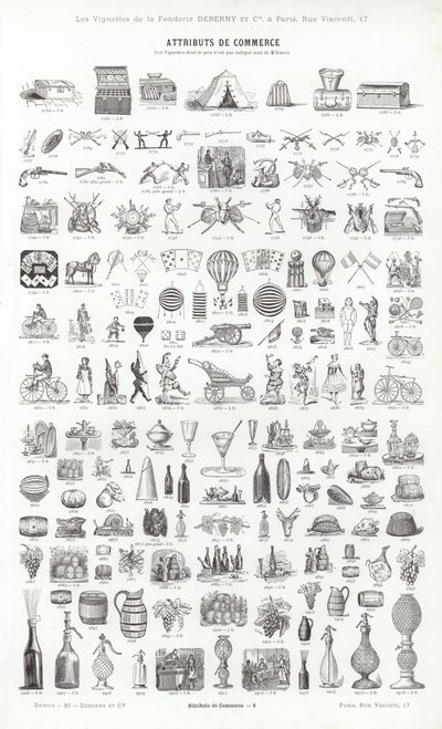 Seite aus Vignettes Typographiques von French School