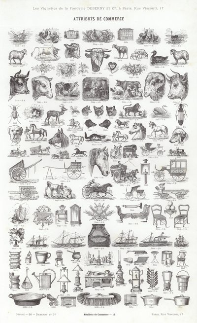 Seite aus Vignettes Typographiques von French School