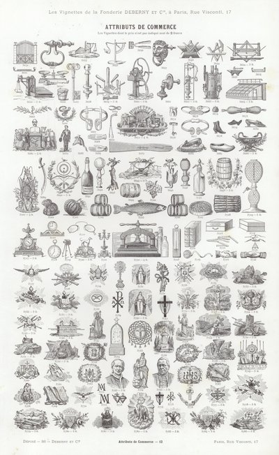 Seite aus Vignettes Typographiques von French School