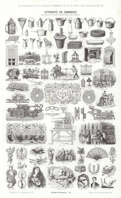 Seite aus Vignettes Typographiques von French School