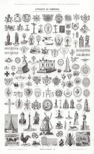 Seite aus Vignettes Typographiques von French School