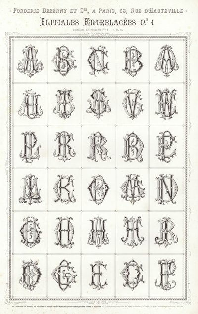 Seite aus Vignettes Typographiques von French School