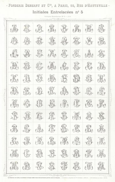 Seite aus Vignettes Typographiques von French School