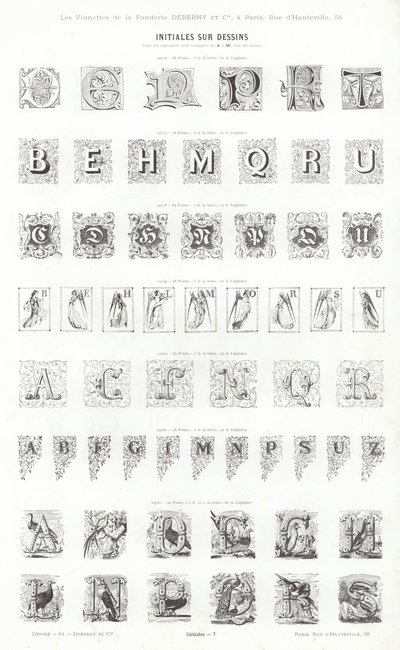 Seite aus Vignettes Typographiques von French School