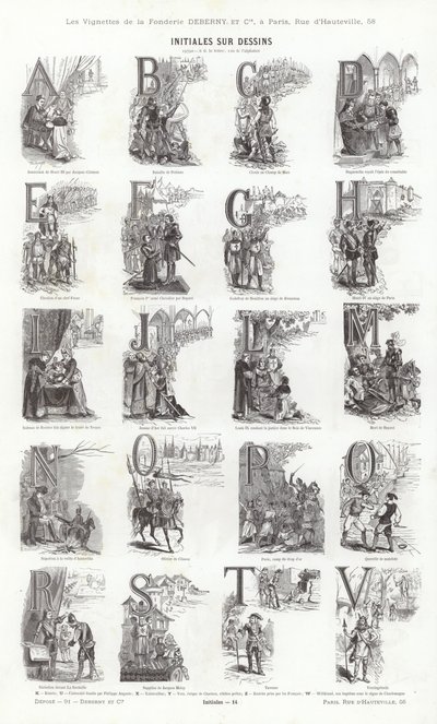 Seite aus Vignettes Typographiques von French School