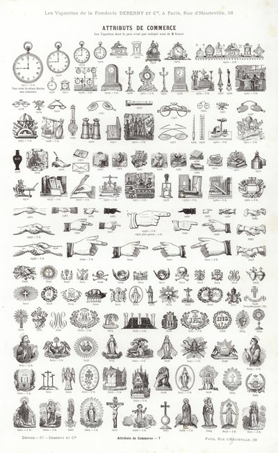 Seite aus Vignettes Typographiques von French School