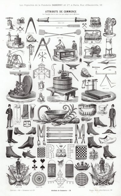 Seite aus Vignettes Typographiques von French School