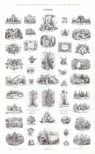 Seite aus Vignettes Typographiques von French School