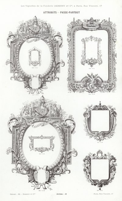 Seite aus Vignettes Typographiques von French School