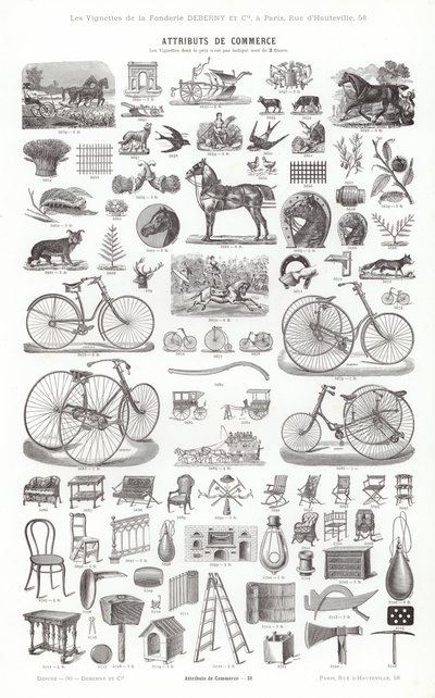 Seite aus Vignettes Typographiques von French School