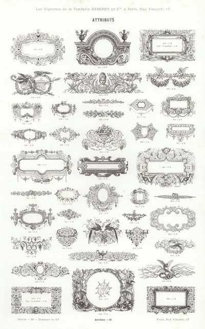 Seite aus Vignettes Typographiques von French School