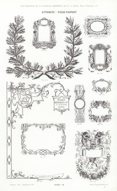 Seite aus Vignettes Typographiques von French School