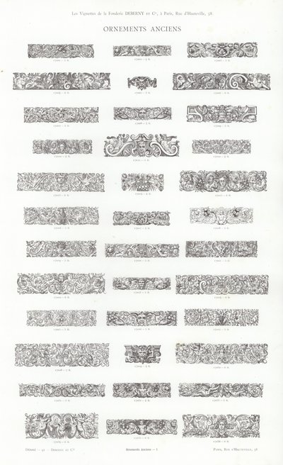 Seite aus Vignettes Typographiques von French School