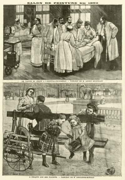 Gemälde, die im Pariser Salon von 1895 ausgestellt wurden von French School