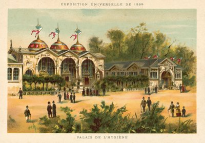 Palast der Hygiene, Weltausstellung 1889, Paris von French School