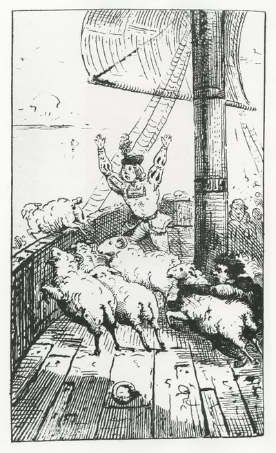Panurges Schafe, Illustration aus 