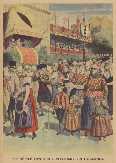 Parade traditioneller Kostüme in den Niederlanden von French School