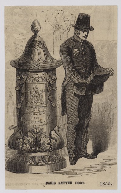 Pariser Briefpost, 1855 von French School