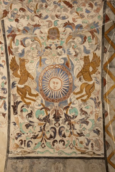 Pfarrkirche Església de la Mare de Déu de Solers. Innenraum. Die Kirchenschiffe. Wandmalereien. (Detail). 16. Jahrhundert. von French School