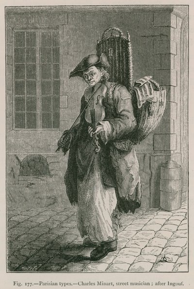 Pariser Typen, Charles Minart, Straßenmusiker (nach Ingouf) von French School