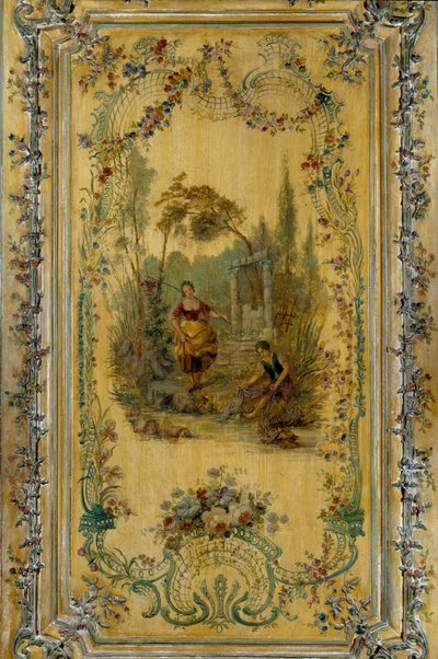 Pastorale Szene, Paneel des Apartments der Dauphine Marie Josephe von Sachsen (1731-1767) von French School