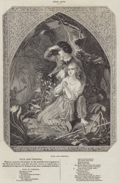 Paul und Virginia (Gravur) von French School