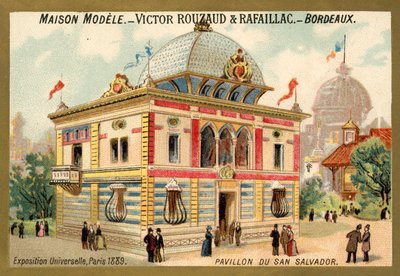 Pavillon von San Salvador, Weltausstellung, Paris von French School