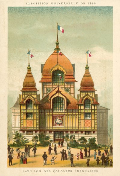 Pavillon der französischen Kolonien, Weltausstellung 1889, Paris von French School