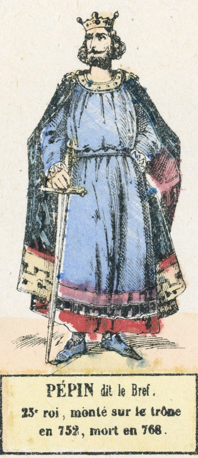 Pippin der Kurze, 23. König, bestieg den Thron 752, gestorben 768 von French School
