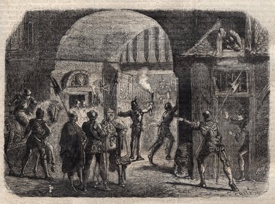 Perrinet Leclerc öffnet in der Nacht das Tor von Buci in Paris für die Burgunder, 29. Mai von French School