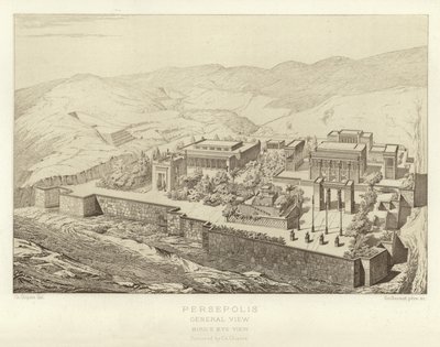 Persepolis, Gesamtansicht, Vogelperspektive, restauriert von Ch Chipiez von French School