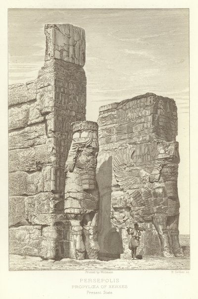 Persepolis, Propyläen des Xerxes, Gegenwärtiger Zustand von French School