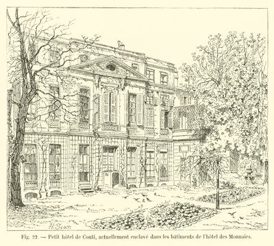 Kleines Hotel de Conti, derzeit eingebettet in die Gebäude des Hotel des Monnaies von French School