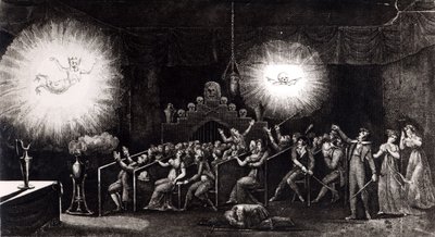 Phantasmagorie, aus Memoires Recreatifs Scientifiques et Anecdotiques von Etienne Gaspard Robertson, Paris, 1831 von French School