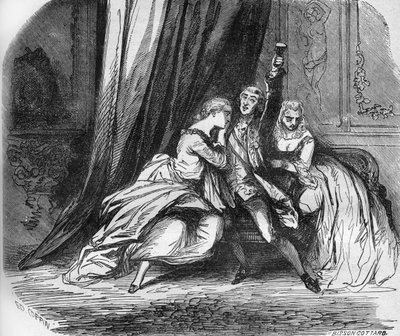 Philipp II., Herzog von Orléans (der Regent) (1674-1723) und seine beiden Töchter Marie Louise Elisabeth d