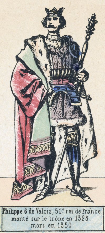 Philipp VI. von Valois, 50. König von Frankreich, bestieg den Thron 1328, gestorben 1350 von French School