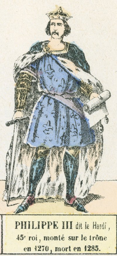 Philipp III. der Kühne, 45. König, bestieg den Thron 1270, gestorben 1285 von French School