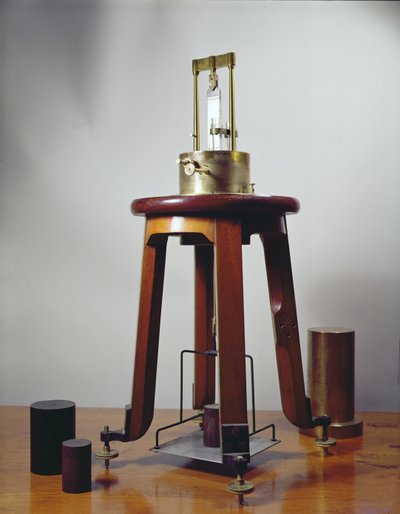 Piezoelektrisches Quarzgerät, entworfen von Pierre (1859-1906) und Jacques Curie, 1897 von French School