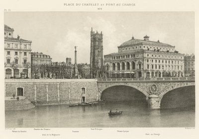 Place du Chatelet und Pont au Change, 1876 von French School