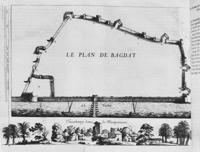 Plan von Bagdad, aus Les Six Voyages de J. B. Tavernier, 1676 von French School