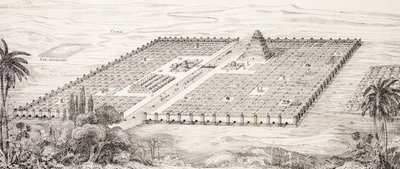 Plan der Stadt Babylon, Mesopotamien, um das 5. Jahrhundert v. Chr. nach einer Beschreibung von Herodot, aus L